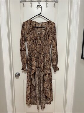 Patrizia Luca Brown Leopard High-Low Top